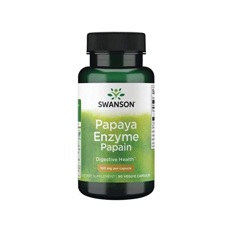 Swanson Papaya Enzyme Papain, 100 mg - 90 Veg Capsules – Suppist
