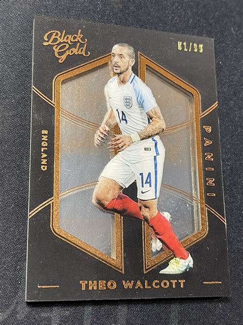 2016 17 Panini Black Gold Soccer 155 Theo Walcott Bronze 99 Ebay