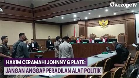 Sidang Lanjutan Korupsi Bts G Hakim Ceramahi Johnny G Plate Jangan