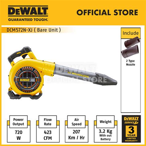 Dewalt Flexvolt Dcm572n Xj 54v Brushless Cordless Blower Bare Unit Dcm572n Dcm572 Lazada