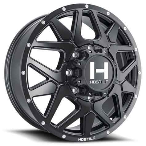 Hostile Off Road H402 Diablo F In Satin Black Asphalt Wheel