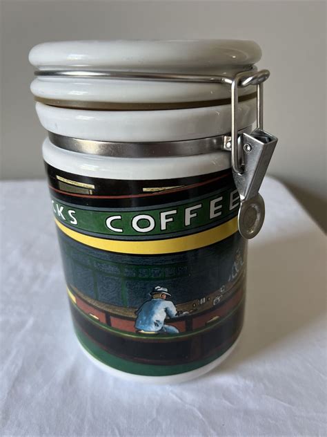 Starbucks 8 Coffee Canister Diner Scene Made By Chaleur D Burrows EBay