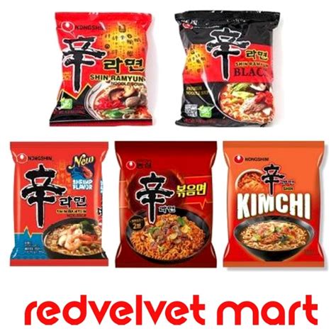 Nongshim Shin Ramen Original 120g Black 134g Non Frying 91g Shrimp