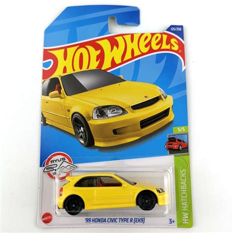 2021 2142022 125 Hot Wheels Cars 99 Honda Civic Type R Ek9 164 Metal Diecast Model Toy