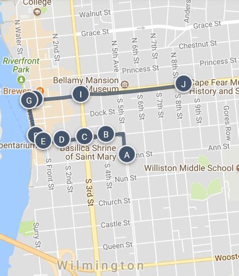 A Walking Tour Map Of Wilmington Nc By A Local Sightseeing Maps