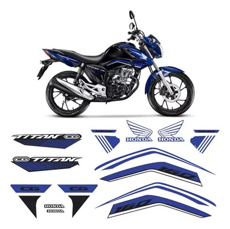 Kit Adesivos Moto Honda Cg Titan Modelo Original Mercadolivre