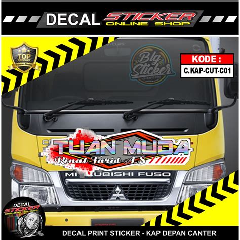 Jual STIKER KAP DEPAN CANTER TRUCK DECAL PRINT STICKER VARIASI TRUK