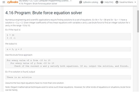 Solved Zybooks My Library Cs Computer Programming Chegg