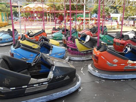 Game In Luna Park With Colorful Cars Editorial Stock Photo Image Of