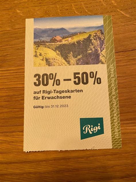 30 50 auf Rigi Tageskarten für Erwachsene Kaufen auf Ricardo