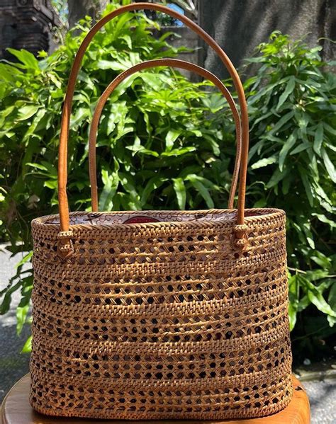 Rattan Bags Boho Living Room