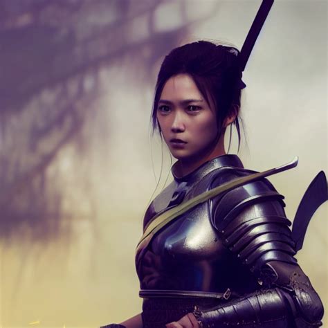 Modern Portrait Of A Female Warrior With Her Sword Midjourney Openart