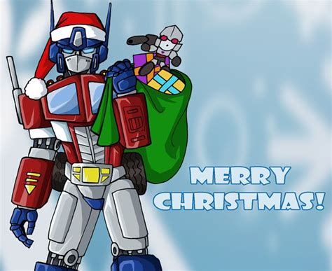 Merry Christmas From Your Favorite Autobot Leader Optimus As Santa