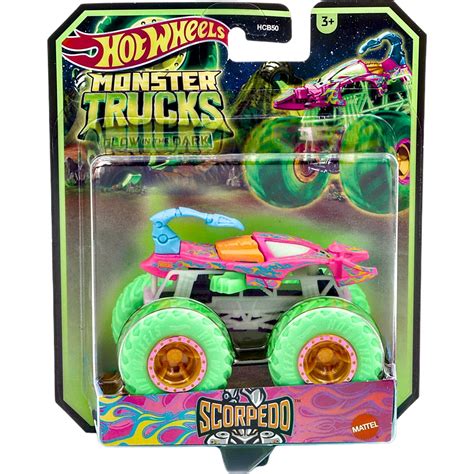 Scorpedo Monster Trucks Glow In The Dark Hot Wheels