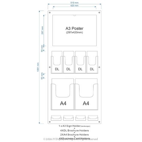 sign holder  dl   brochure holders  business card