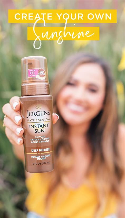 Jergens Natural Glow Instant Sun Body Mousse Self Tanner For Deep Bronze Tan Sunless Tanning