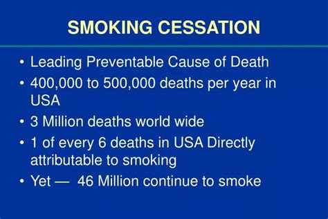 Ppt Smoking Cessation Powerpoint Presentation Free Download Id6566573