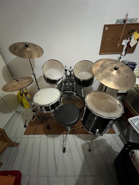 Zildjian drum set, Hobbies & Toys, Music & Media, Musical Instruments ...