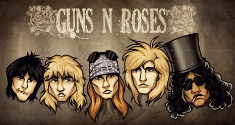 How To Draw Guns N Roses Step By Step Music Pop Culture FREE