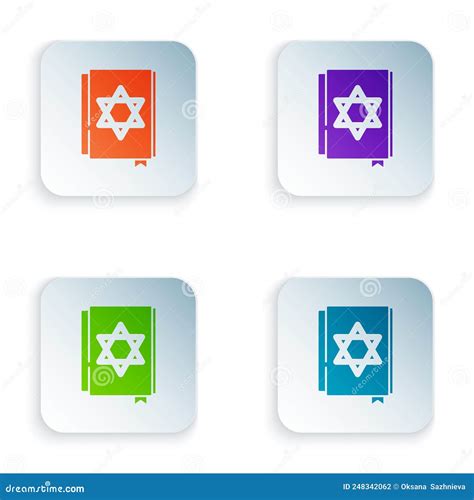 Color Torah Scroll Icon On White Background Jewish Torah In Expanded