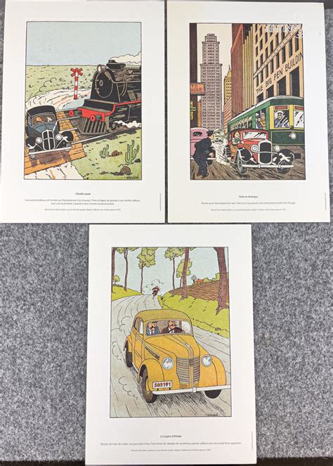 Set Of Moulinsart Ltd Edition Tintin Prints A Official Etsy Uk