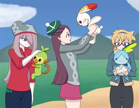 Red team with their pokemons by OneiroAngel on DeviantArt