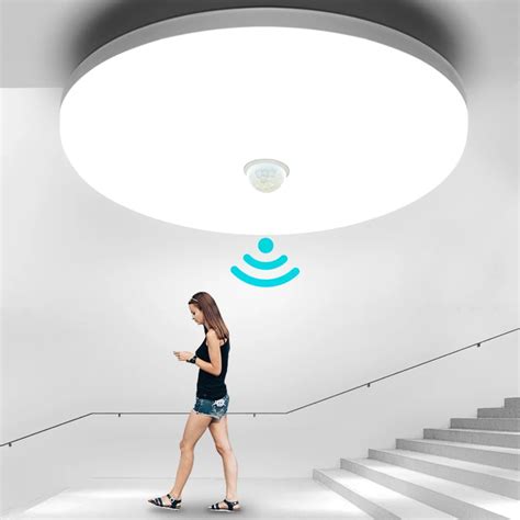 Lámpara de techo led PIR con sensor de movimiento luces de techo para