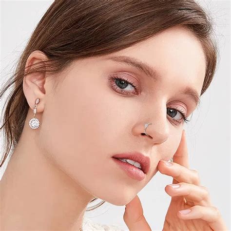 Dropship Pcs Stainless Nose Ring Cz Fake Clip On Nose Rings Hoops L