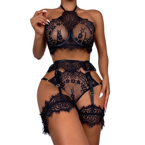 Zuwimk Lingerie For Women Women Plus Size Lingerie Sheer Lace Chemise