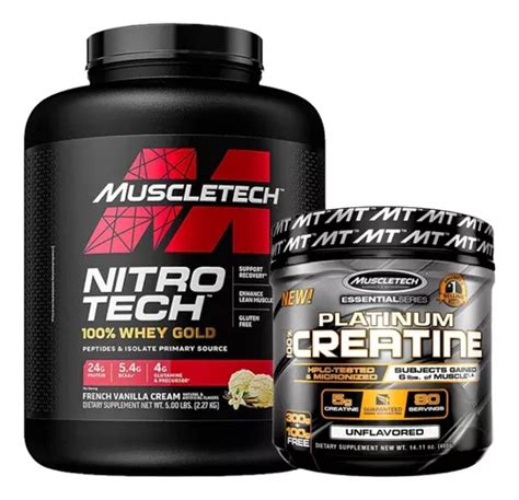 Nitro Tech Whey Gold 5lb Vainilla Creatina Platinum 400gr Cuotas