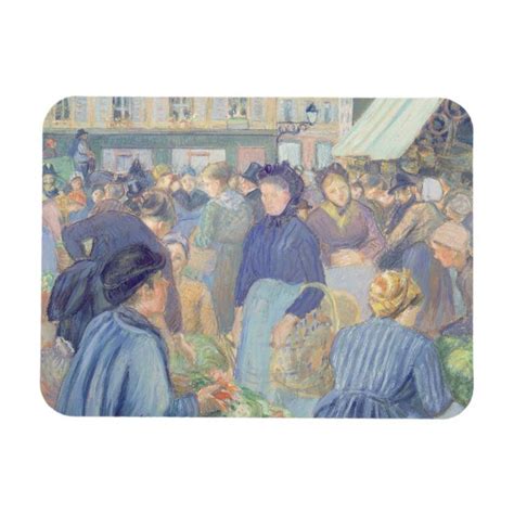 Camille Pissarro Le Marche De Gisors Magnet Zazzle Canvas Artwork