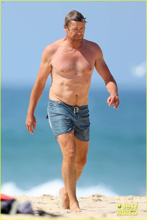 Simon Baker Goes Shirtless For Day At The Beach In Sydney Photo