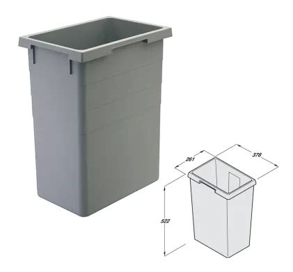 Replacement Hailo Hafele 38L Bin For Pull Out Euro Cargo Bins Pull