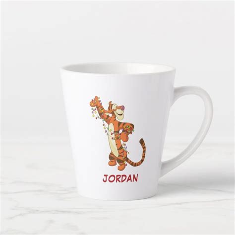 Winnie The Pooh Tigger Christmas Lights Latte Mug Zazzle Winnie