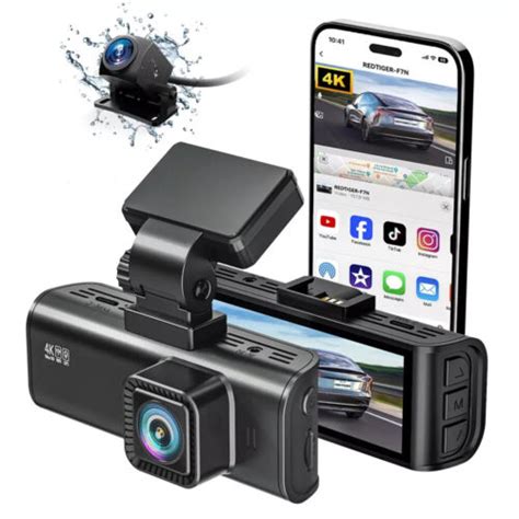 Redtiger F N K Dual Front And Rear Dash Cam Built In Wi Fi Gps Ebay