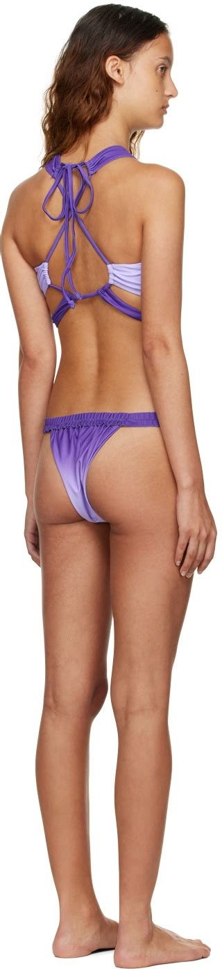 Danielle Guizio Ssense Exclusive Purple Orchid Bikini Danielle Guizio