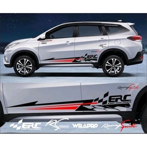 Stiker Cutting Erc Racing Sport Stiker Mobil Terios Rush Avanza Honda