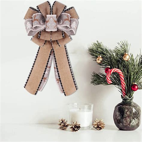 Christmas Bows Decorations Large Christmas Tree Topper Bow For Xmas Home Decor Christmas ...