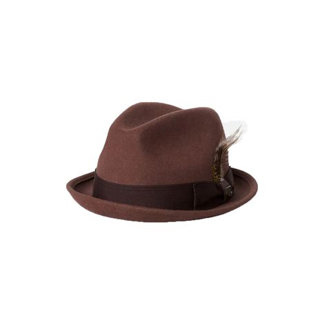 Chapeau Trilby Gain Marron Feutre Laine Brixton R F Rence