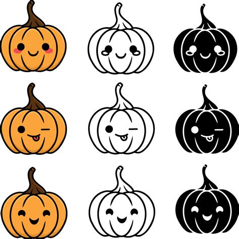 pumpkin stickers for kids 29462035 Vector Art at Vecteezy