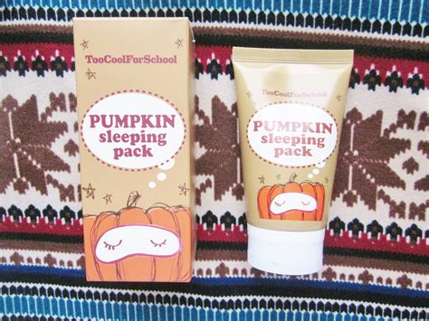 Too Cool For School Pumpkin Sleeping Pack ♥ Beauty Review