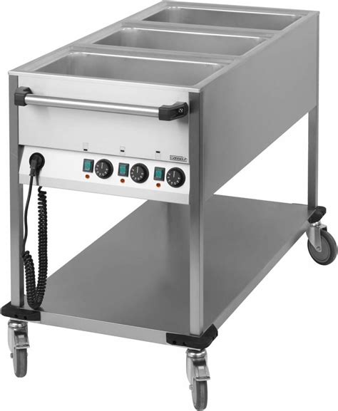 Bain Marie Transportwagen 3x GN1 1 2100W 1250x700x H 900mm