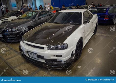 Nissan Skyline GT-R R34 in the Elite Showcase Editorial Stock Image ...