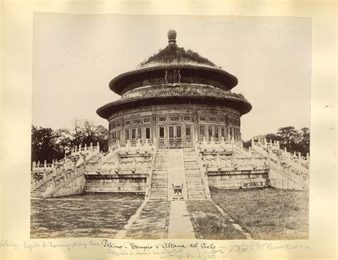 Vistas Antiguas Desconocidas Del Templo Del Cielo En Pek N Impresi N