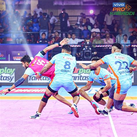 Pkl Live Jaipur Pink Panthers Lead Against Bengal Warriors In