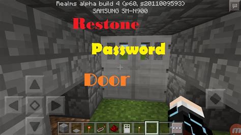 Minecraft Petutorial 11 Cara Membuat Redstone Password Door15 Youtube