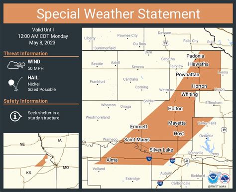 NWS Topeka on Twitter: "A special weather statement has been issued for ...