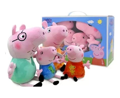 Kit Peppa Pig Pelúcia Caixa Família 30cm 20 Cm Parcelamento sem juros