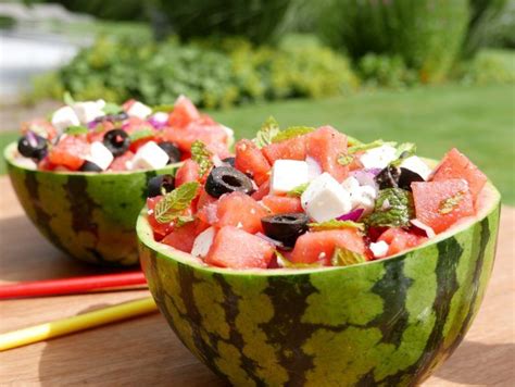 Watermeloen Salade Met Feta Rode Ui Olijf En Munt Di Tistenpraktijk