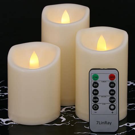 Amazon Linray Flameless Flickering Candles With Remote And Timers